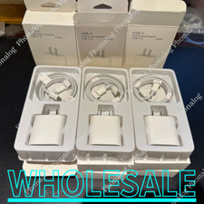 Bulk Lot USB C PD Fast Charger For iPhone 11/12/13/14 Type C Power Adapter Cable