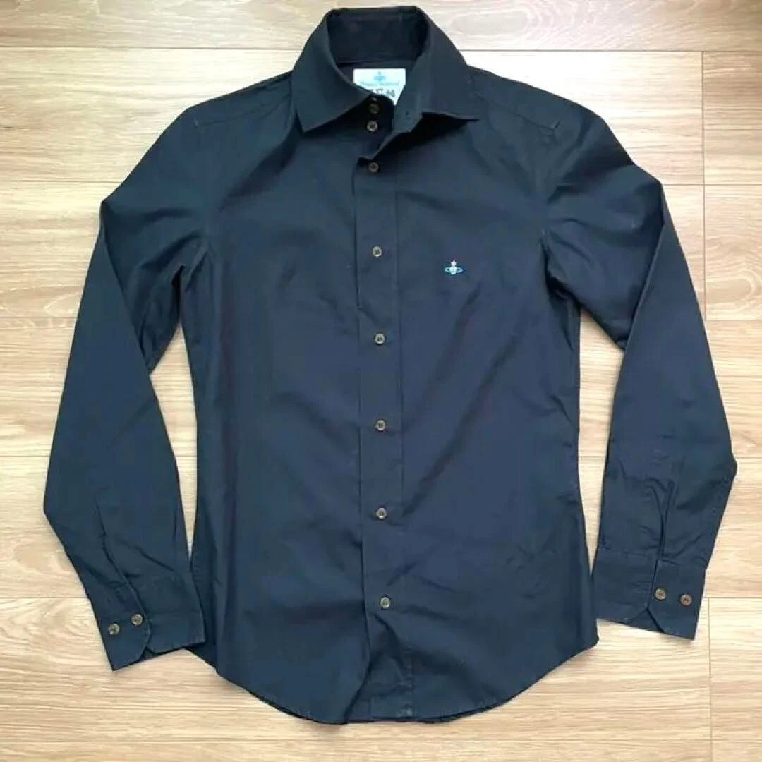 Vivienne Westwood MAN Men's Long Sleeve Shirt Black Size 44