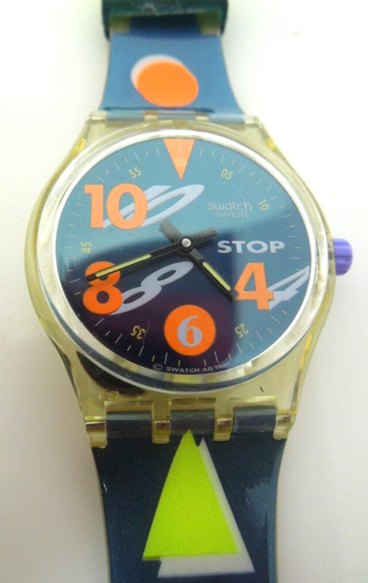 時計 Swatch s492 Swatch Original Wrist Stop Watch 1993 Movimento SSK102 Swiss
