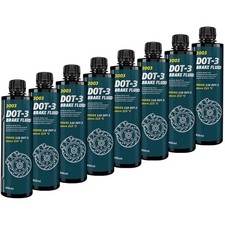 MANNOL 8x 450 ml Bremsflüssigkeit DOT3 SAE J1703 Brems Bremsen Flüssigkeit DOT 3