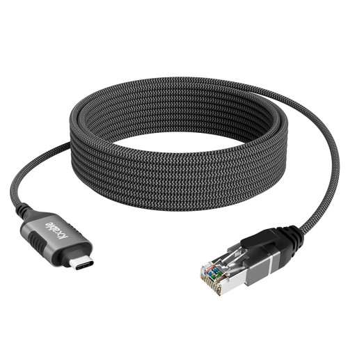 USB C to Ethernet Adapter Cable 6ft Gigabit LAN for MacBook, iPad, iPhone 15 PC - Picture 2 of 8