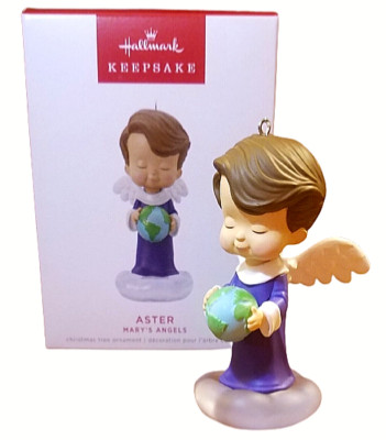 Hallmark 2022 ASTER Mary's Angels #35 Series Holding Earth Keepsake Ornament NIB