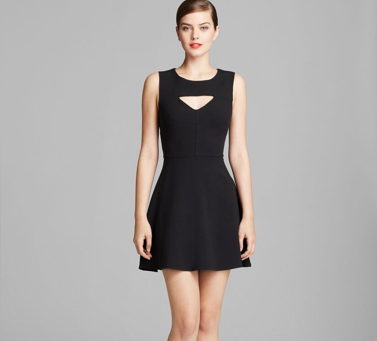 FRENCH CONNECTION Womens Black Cut-out Fit Flare Mini Dress 12 NWT Feather  Ruth | eBay