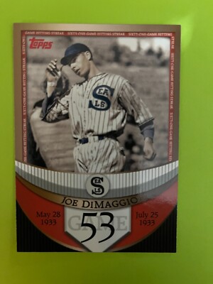 2007 Topps Streak Before Insert #53 Joe DiMaggio New York Yankees S F Seals NrMt
