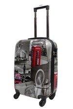 Lightweight Cabin 4 Wheel Spinner London Landmarks Printed Suitcases Luggage
