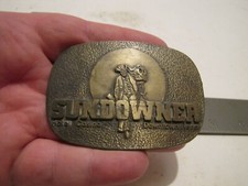 VINTAGE 70'S SUNDOWNER HOTEL CASINO DOWNTOWN RENO,NV BELT BUCKLE