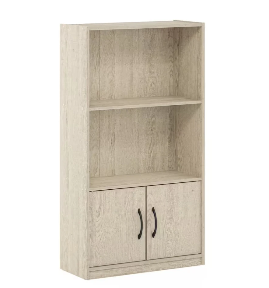 22 inch Wide Metropolitan Gray Pine 2 Shelf Standard Bookcase with