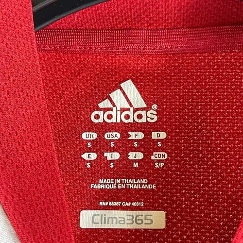 Men's Adidas Clima 365 Red 25 jersey S Shirt T-Shirt - Picture 6 of 11