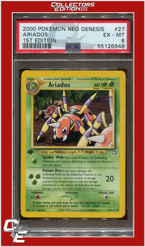 Ariados (1st Edition) graded PSA 6 for sale on eBay