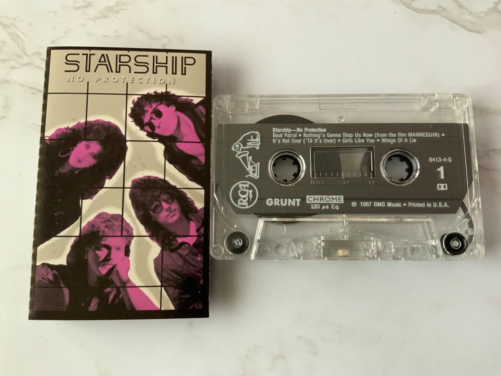 Starship No Protection CASSETTE Tape 1987 RCA 6413-4-G Grace Slick RARE!  OOP!