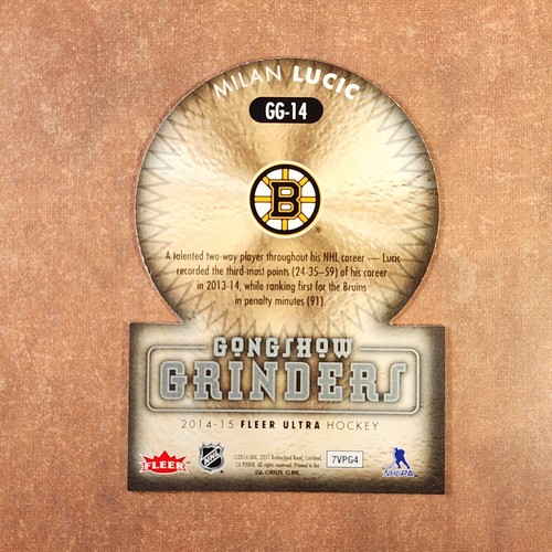 5-03-12 PWE Stock Photo 2014-15 fleer ultra gongshow grinders #gg-14 milan lucic - Picture 2 of 2