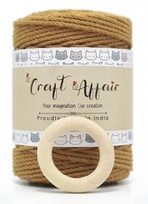 3ply Twisted Cotton Thread Cord 100M 3mm Get Free Wooden Ring 5cm