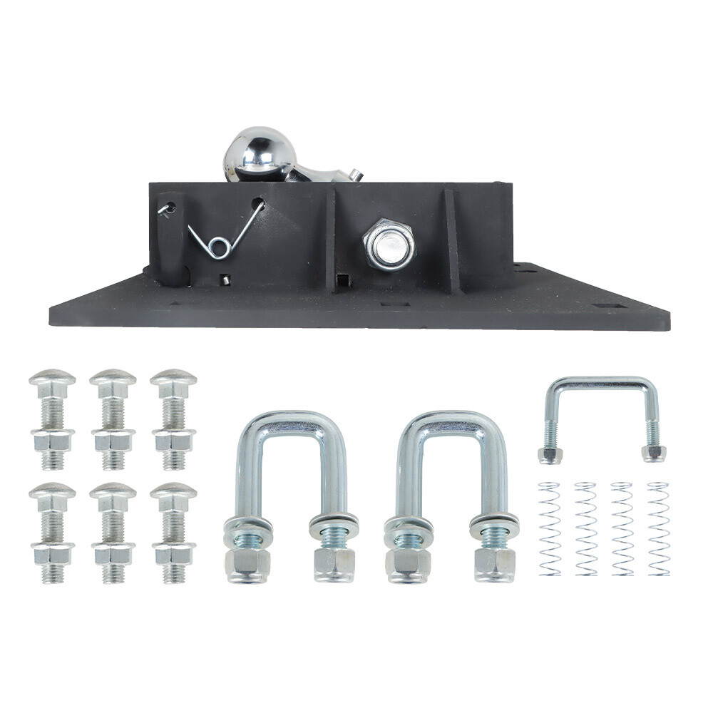 usa ⭐︎ Over Bed Folding Ball Gooseneck Trailer Hitch T-Handle U-bolt