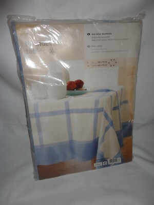 TCM Tischdecke ca.130x170 cm. aus 100% Baumwolle Blau/Weiß kariert