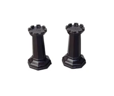 Lot of 2 Vintage 1950’s Drueke Chess Set #20 Brown Plastic Replacement 1.5” Rook