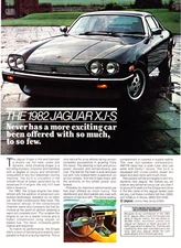 1982 Jaguar XJS XJ-S Coupe photo "First & Foremost A Driver's Car" print ad