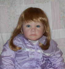 Global SAMANTHA Doll Wig SIZE 13/14 STRAWBERRY BLONDE Long Hair Full Bangs NWT