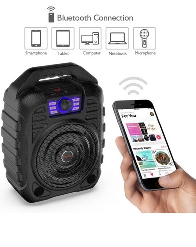 CARISE T26 Pro Black Additional Mic Port Remote Control Wireless Speaker 1.2 - Picture 4 of 4