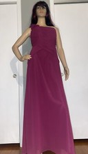 Vtg Davids Bridal Dress Women’s Sz 2 Formal One Shoulder Evening Prom Bridesmaid