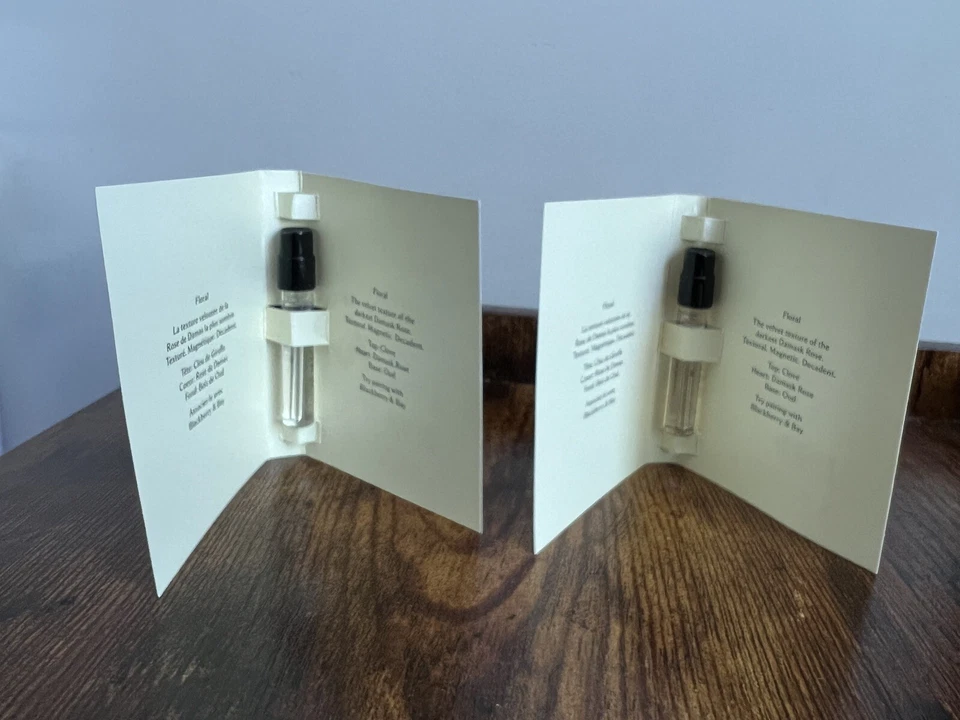 2x Jo Malone London Velvet Rose & Oud Colonia Intensa Muestra Spray 0,05 oz 1,5 ml Foto 2 de 4