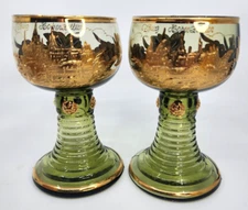 German Roemer Souvenir Wine Glass - Rothenburg ob der Tauber - Schloss Linderhof