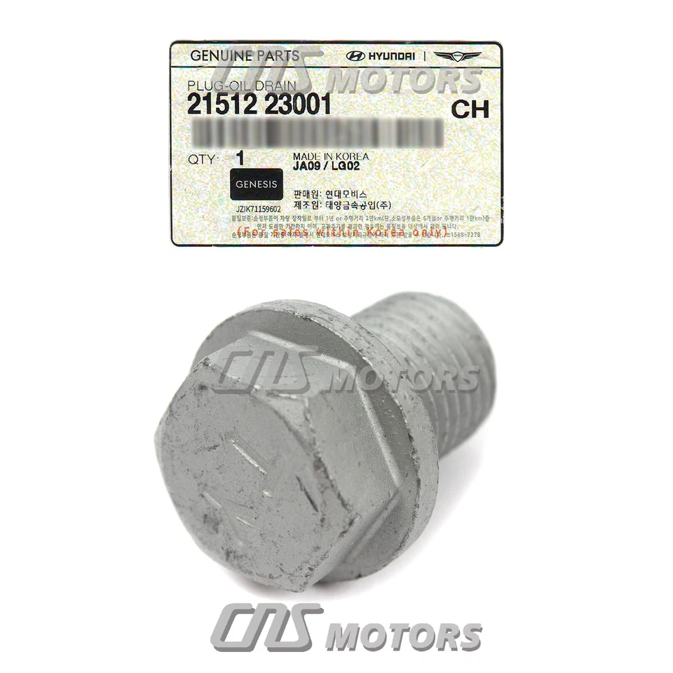⭐GENUINE⭐ Oil Drain Plug for 1986-2024 Genesis Hyundai Kia 2151223001 - Изображение 3 из 4