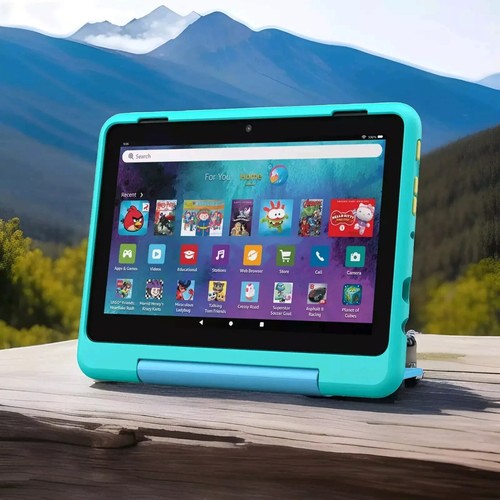 Amazon Fire HD 8 Kids Pro Tablet 32GB, Age 6 - 12, Latest 2024 Model, Teal, 8" - 第 1/13 張圖片