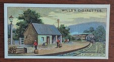 1915 Wills Overseas Dominions cigarette card #49 A Bush Station.
