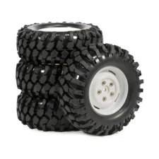 96*36mm Tires &Wheel Rims Set for 1/10 RC Crawler EX86010 D90 LC70 SCX10 CC01