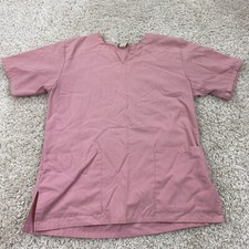 Barco Greys Anatomy Medical Scrub Top XS Womens Light Pink Short Sleeve V Neck