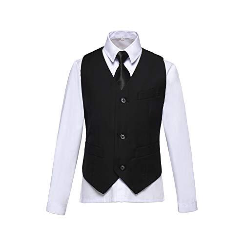 Gino Giovanni Toddler Boy Formal Suit - 5-Piece Black Wedding Suit Set Size 2T