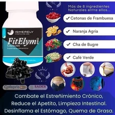 Ismerely FT-Elym Suplemento-Estreñimiento Retencion de liquido desinflama 30 cap