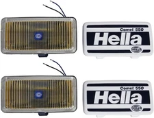 Hella 550 Performance Off-Road Amber Fog Light Kit for Pickup Trucks, black 