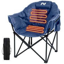Heated Camping Chair, Portable Heated Camping Chairs Outdoor, Padded Oversized