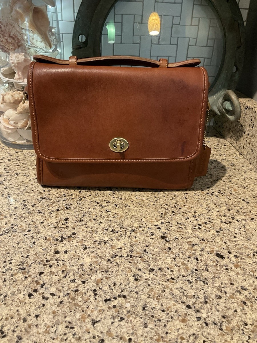 バッグ vintage coach court bag 9870 british tan COURT BAG in British Tan Vintage Coach Style #9870 *made in ITALY