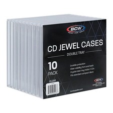 10-Pack BCW CD Jewel Cases DOUBLE TRAY Crystal Clear Empty Compact Disc Cases