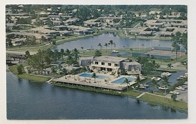 Lake Worth FL-Florida Covered Bridge Of Palm Beaches Vintage Postcard Old