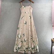Show Me Your Mumu Lauren Tie Maxi Dress Womens S Sleeveless Floral Print Beige