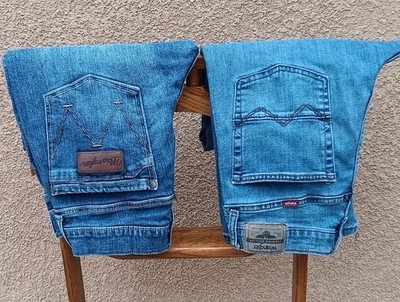 2 Wrangler Jeans Retro 1947 Sli Boot 29x30 & Relaxed Boot 30x30   