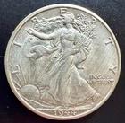 1944-D Walking Liberty Half Dollar - AU-UNC - Excellent detail - 90% silver
