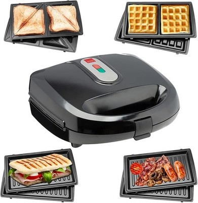 Sensio Home Multi Functional 3 in 1 Stylish Waffle, Deep Fill Sandwich, Panini