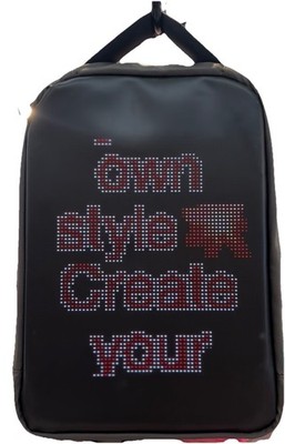 Smart LED Backpack Laptop Bag For Travel Walking Camping With Display Screen