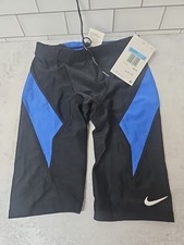 NWT Nike Men s Swim Jammer Swim Suit Racing Suit Swimwear Black/Blue Size 26