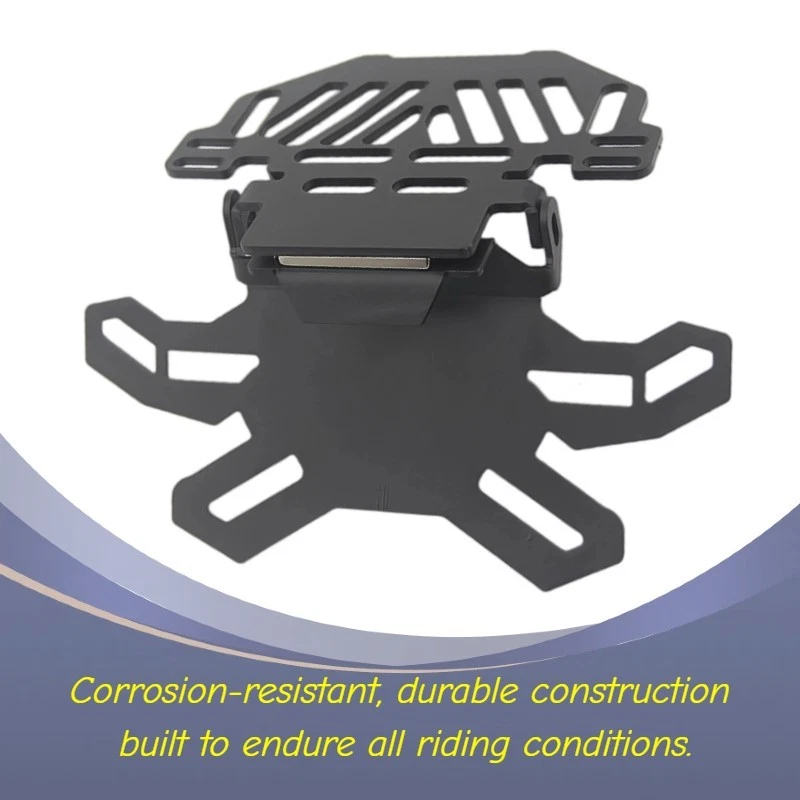 Soporte de matrícula plegable soporte de marco apto para Yamaha YZF750R YZF600R Foto 3 de 4