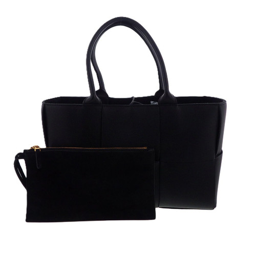 Bottega Veneta Small Arco Tote Bag Leather Black AB Condition