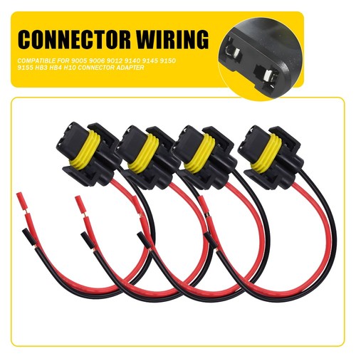 9005 9006 9012 9140 9145 9150 Headlight Female Connector Wiring Harness ...
