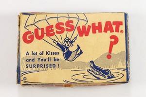 Vintage Guess What? Candy Advertising Box 1930s