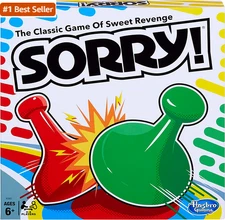Sorry! Board Game for Kids Ages 6 and Up; Classic Hasbro Board Game; Each Player