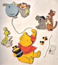Disney Winnie The Pooh 6 Piece Set Vintage ParticleBoard Wall Decoration Kids