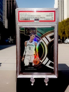 PSA 10 2023 Select Green White Purple VICTOR WEMBANYAMA RC Rookie Graded GEM 121